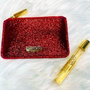Jimmy Choo Parfums Glitter Card Holder & Sample NWT